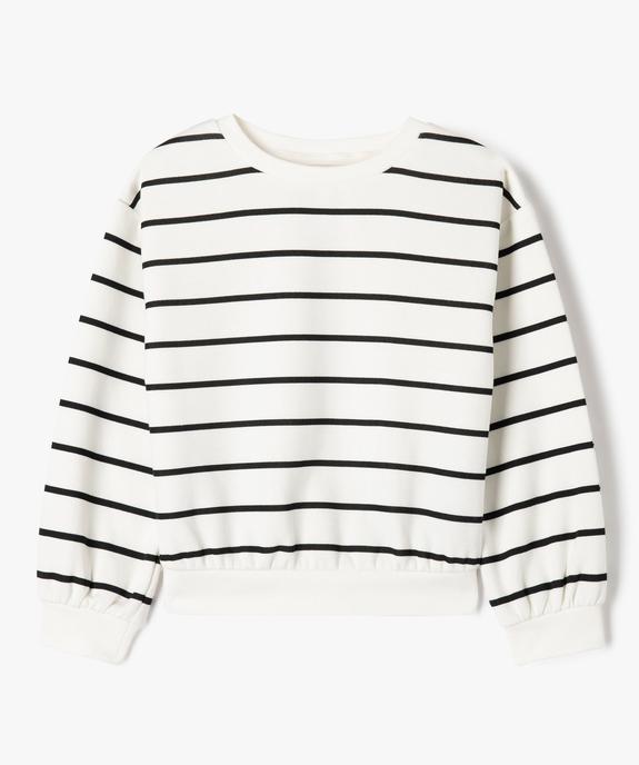 Sweat à col rond avec intérieur molletonné fille vue1 - GEMO 4G FILLE - GEMO