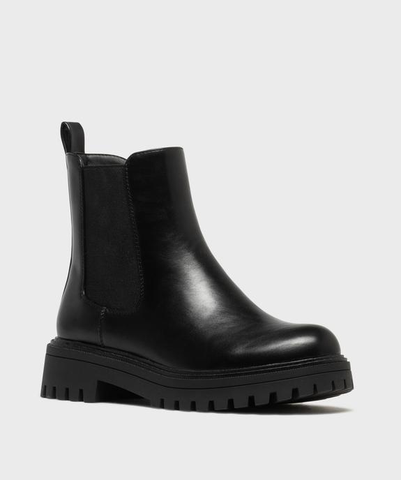 Boots crantés avec élastique latéral femme - 5 Miles vue3 - 5 MILES - GEMO