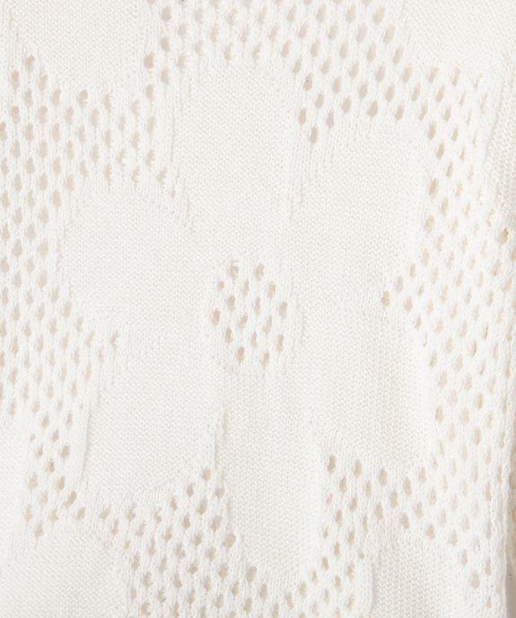 Pull large en maille ajourée fille vue2 - GEMO (ENFANT) - GEMO