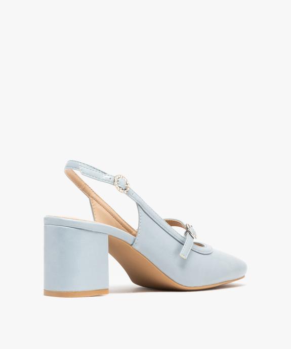 Escarpins sling-back avec boucles à strass femme vue4 - FOLLOW ME - GEMO