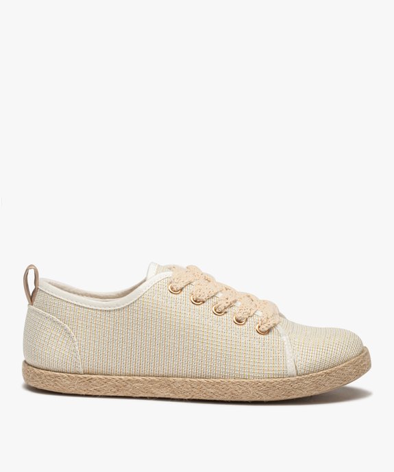 Baskets femme en toile brillante et semelle cordelette vue1 - GEMO (SPORTSWR) - GEMO