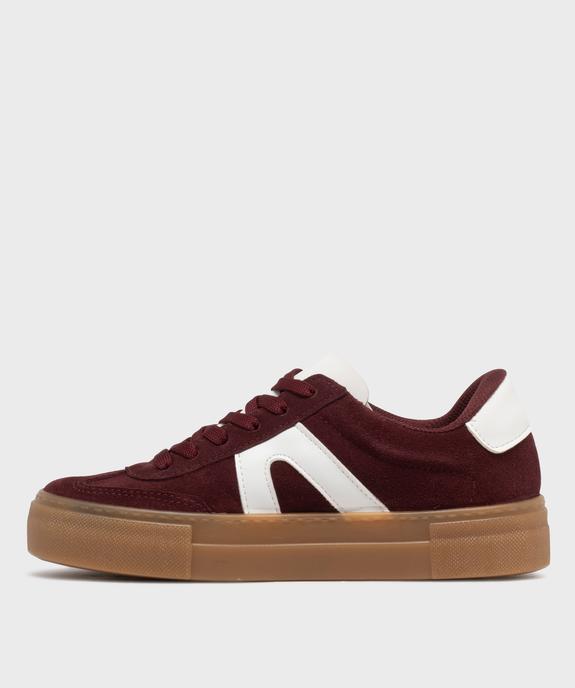 Baskets dessus cuir avec patchs léopard femme - Camps United vue4 - CAMPS - GEMO