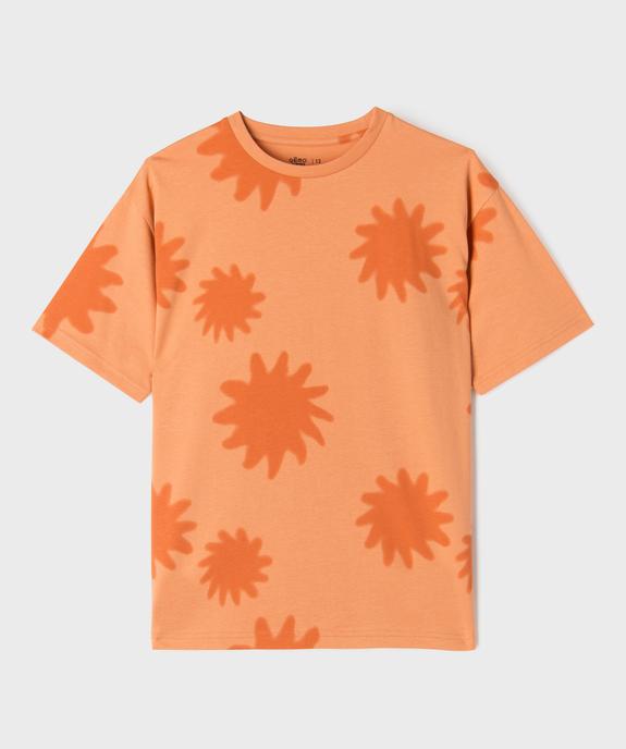 Tee-shirt manches courtes en coton imprimé garçon vue1 - GEMO 4G GARCON - GEMO