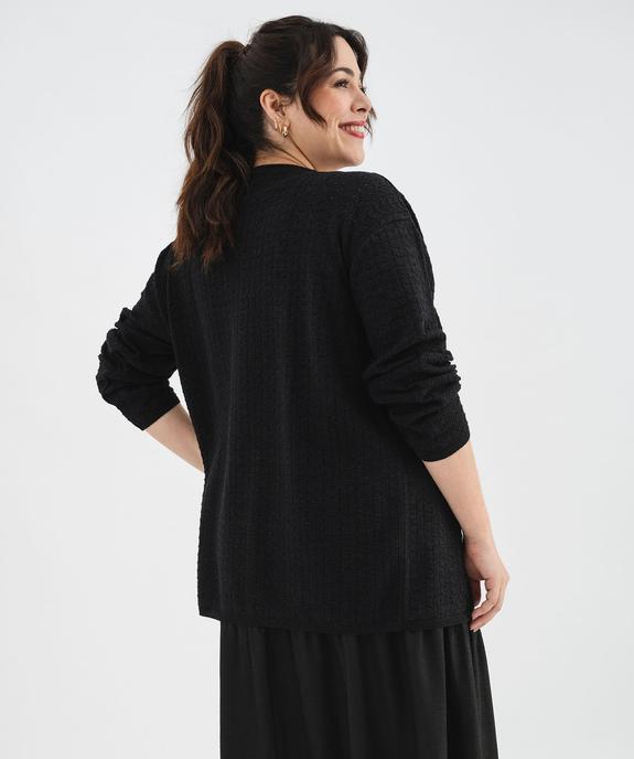 Gilet en maille fantaisie pailletée femme grande taille vue3 - GEMO (G TAILLE) - GEMO