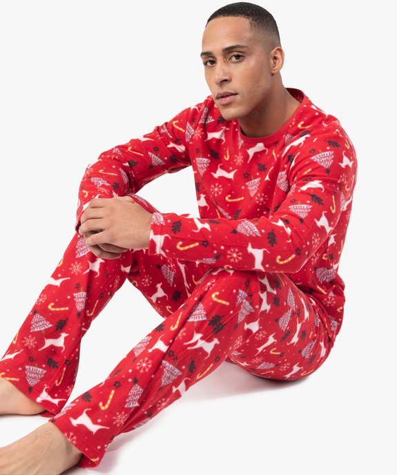 Pyjama homme spécial Noël en polaire fine vue1 - GEMO(HOMWR HOM) - GEMO