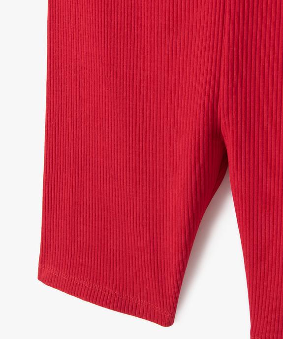 Short fille cycliste en maille côtelée vue2 - GEMO 4G FILLE - GEMO