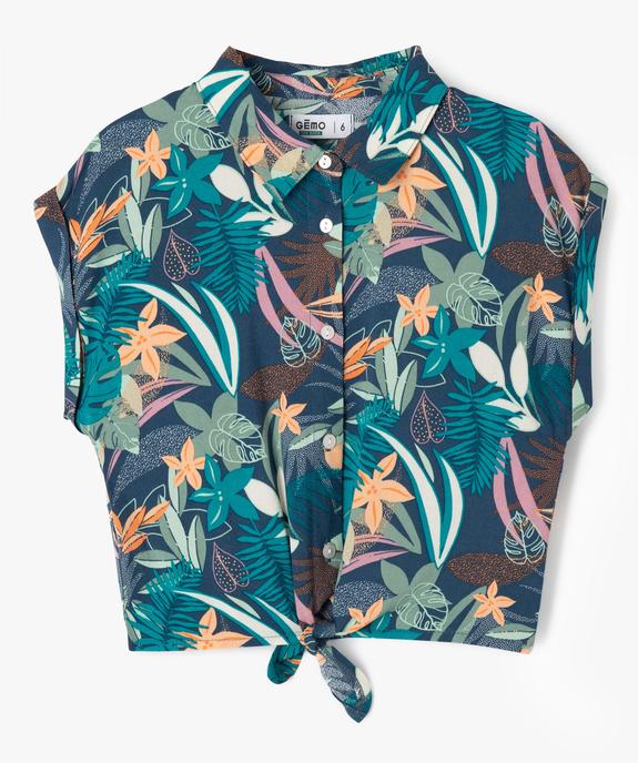 Chemise sans manches loose en viscose imprimée fille vue9 - GEMO 4G FILLE - GEMO
