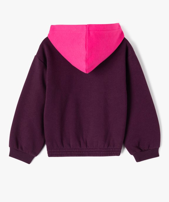 Sweat fille à capuche avec inscription scintillante vue3 - GEMO (ENFANT) - GEMO