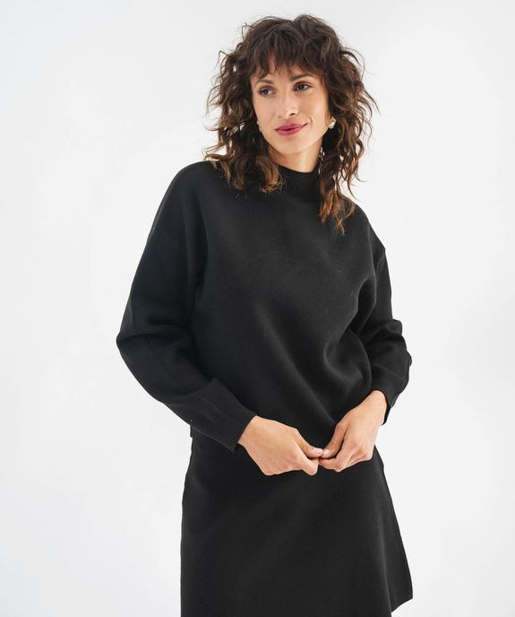 Pull à col montant coupe loose femme vue2 - GEMO 4G FEMME - GEMO