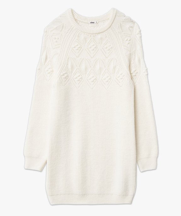 Robe pull en maille fantaisie et ajourée femme vue4 - GEMO(FEMME PAP) - GEMO