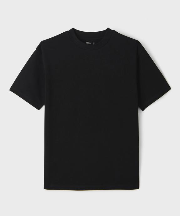 Tee-shirt uni à col rond garçon vue1 - GEMO (JUNIOR) - GEMO