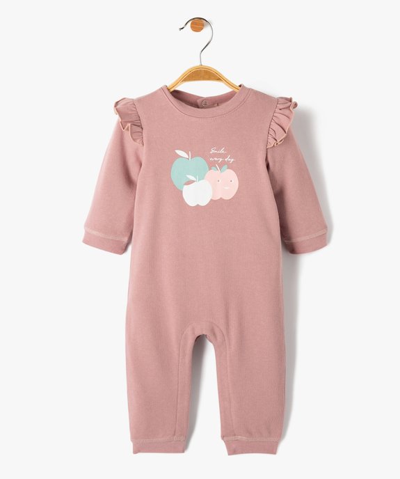 Pyjama bébé en jersey imprimé à volants vue1 - GEMO(BB COUCHE) - GEMO