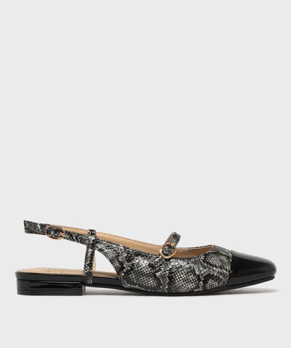Ballerines slingbacks à bout verni et bride cheville femme vue1 - FOLLOW ME - GEMO