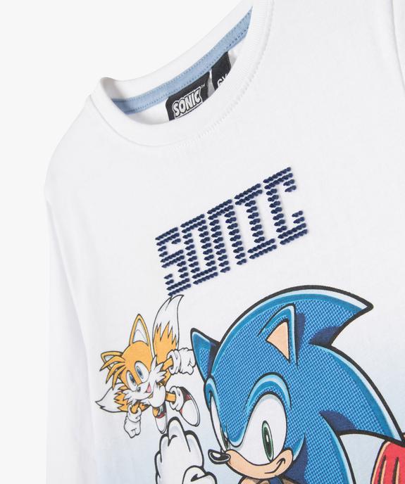 Tee-shirt manches longues imprimé Sonic garçon vue3 - SONIC - GEMO