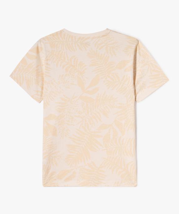 Tee-shirt imprimé feuillage garçon vue3 - GEMO 4G GARCON - GEMO