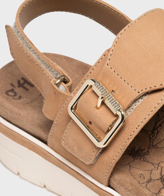 Sandales confort dessus cuir sur semelle sport femme vue6 - G'FLEX GEMO FOR GOOD - GEMO