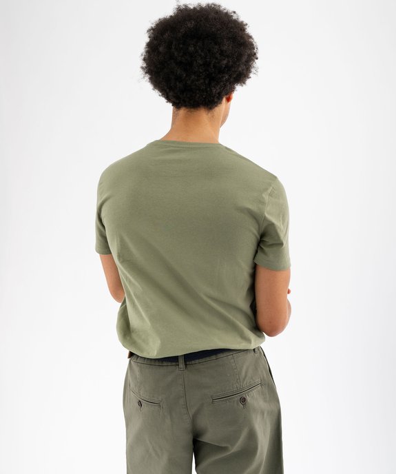Tee-shirt à manches courtes et col rond homme vue3 - GEMO 4G HOMME - GEMO