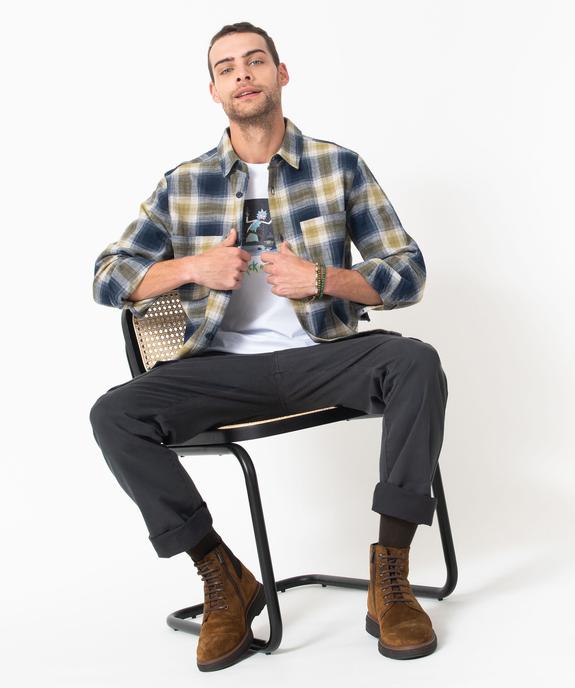 Surchemise à carreaux coupe droite homme - GEMO (HOMME) Surchemise à carreaux coupe droite homme vue1 - GEMO (HOMME) - GEMO