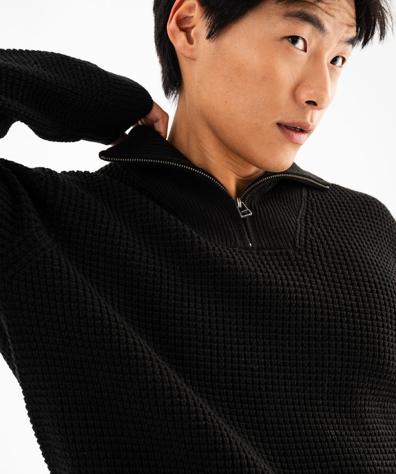 Pull col camionneur en grosse maille homme vue4 - GEMO (HOMME) - GEMO