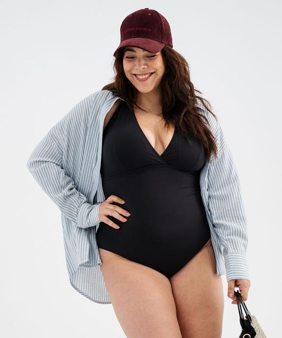 Maillot de bain une pièce femme grande taille bonnets triangles vue6 - GEMO (PLAGE) - GEMO