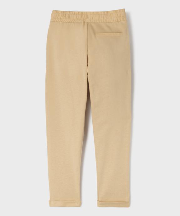 Pantalon molleton coupe slim garçon vue3 - GEMO (ENFANT) - GEMO