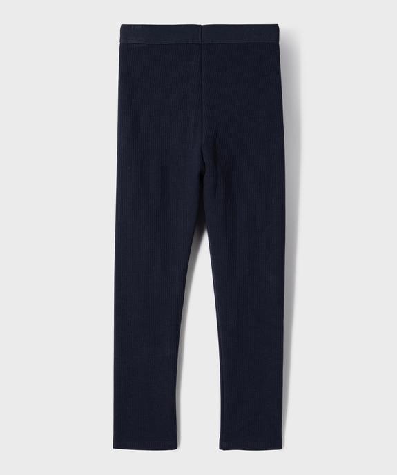 Legging en maille côtelée doublure chaude fille - LuluCastagnette vue3 - LULUCASTAGNETTE - GEMO