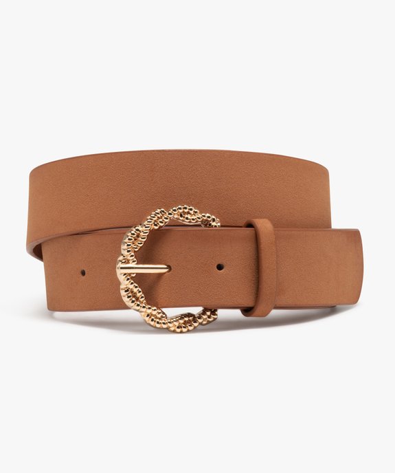 Ceinture toucher velours à boucle métal torsadé femme vue1 - GEMO (ACCESS) - GEMO