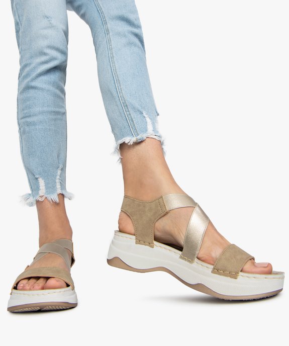 sandale femme bride elastique