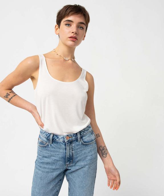 Débardeur femme avec emmanchures festonnées vue1 - GEMO(FEMME PAP) - GEMO