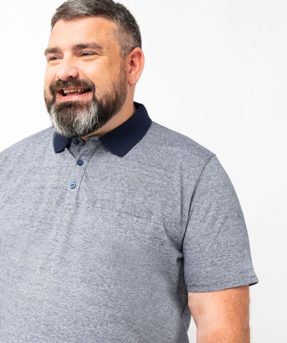 Polo manches courtes à fines rayures homme vue7 - GEMO (HOMME) - GEMO