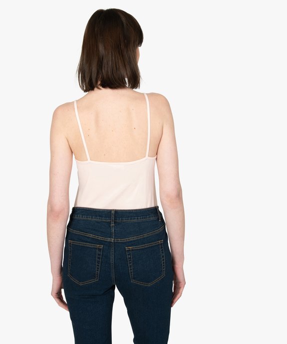 Débardeur uni à fines bretelles femme vue3 - GEMO(FEMME PAP) - GEMO