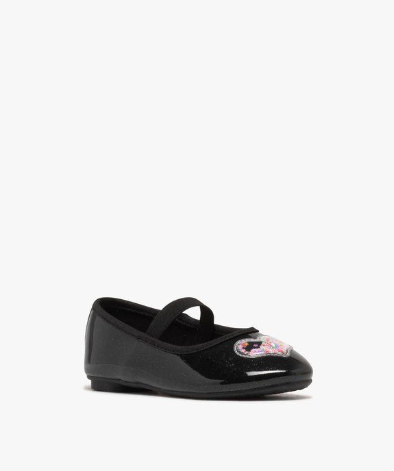 Ballerines vernies pailletées avec décor fantaisie fille vue3 - LOVELY WINGS - GEMO