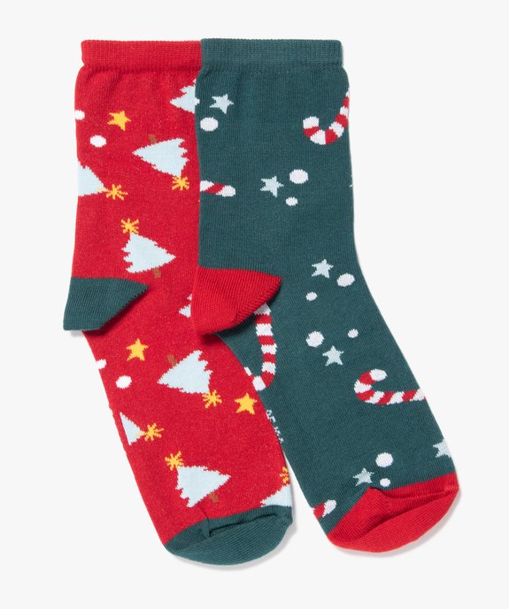Chaussettes fille tige haute Noël (lot de 2) vue1 - GEMO (ENFANT) - GEMO