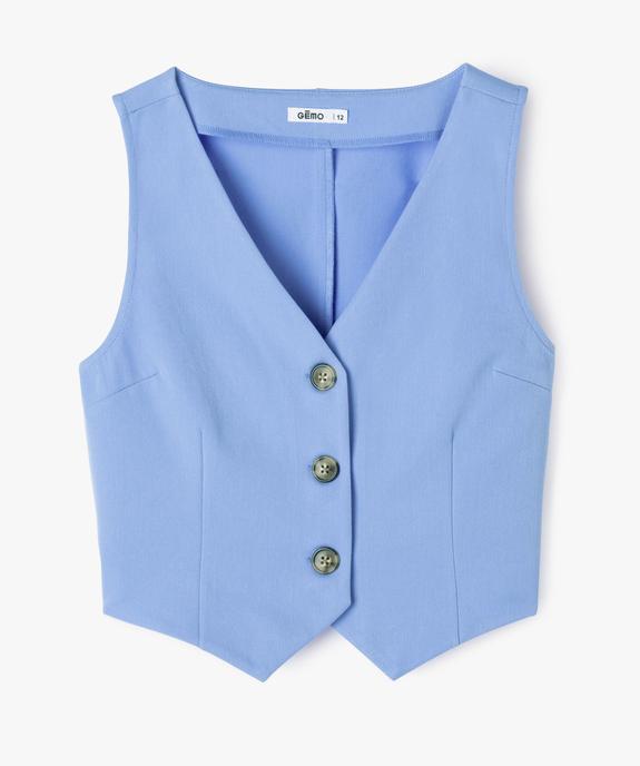 Gilet de costume sans manches fille vue3 - GEMO (JUNIOR) - GEMO