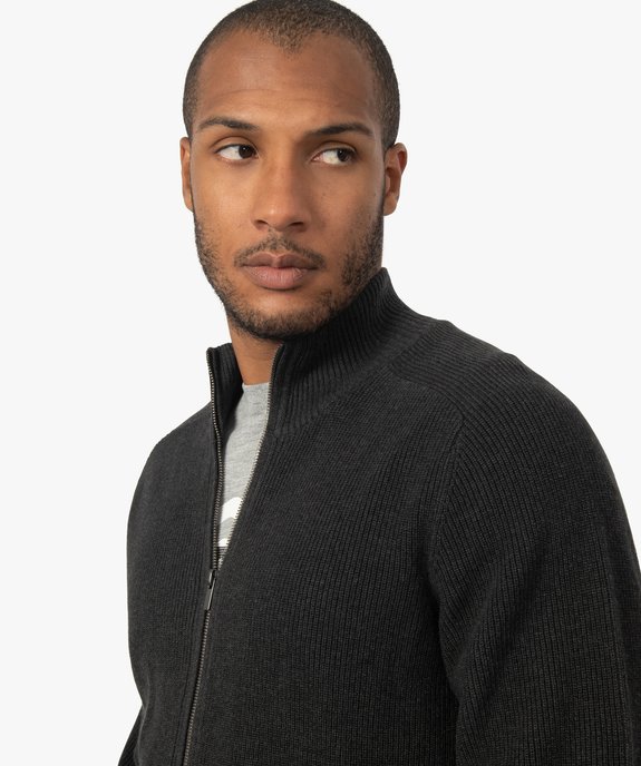 Gilet homme zippé à col montant vue2 - GEMO (HOMME) - GEMO