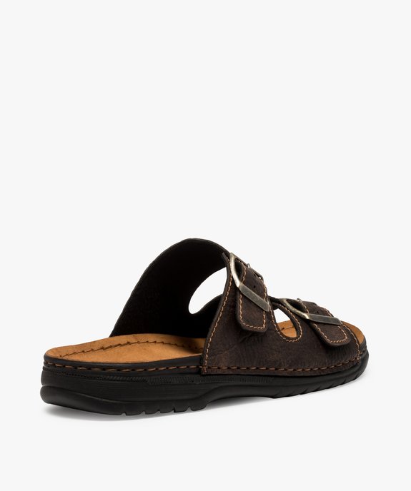 Mules homme confort à larges brides à boucle vue4 - GEMO (CASUAL) - GEMO