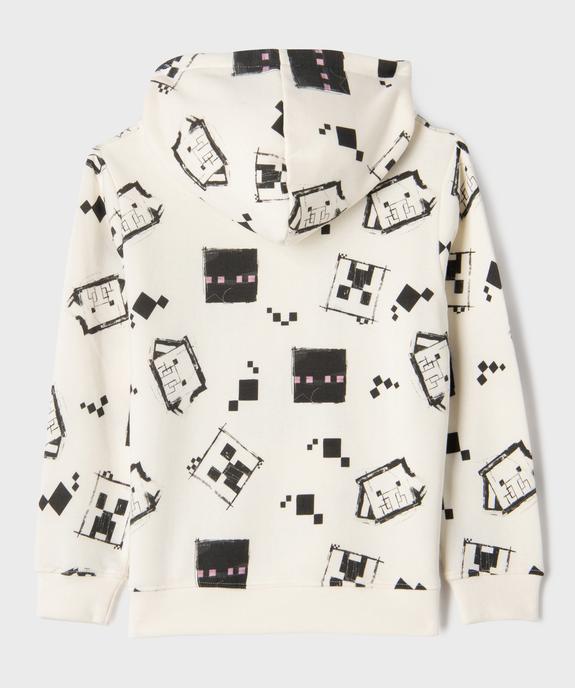 Sweat à capuche à motifs graphiques garçon - Minecraft vue3 - MINECRAFT - GEMO