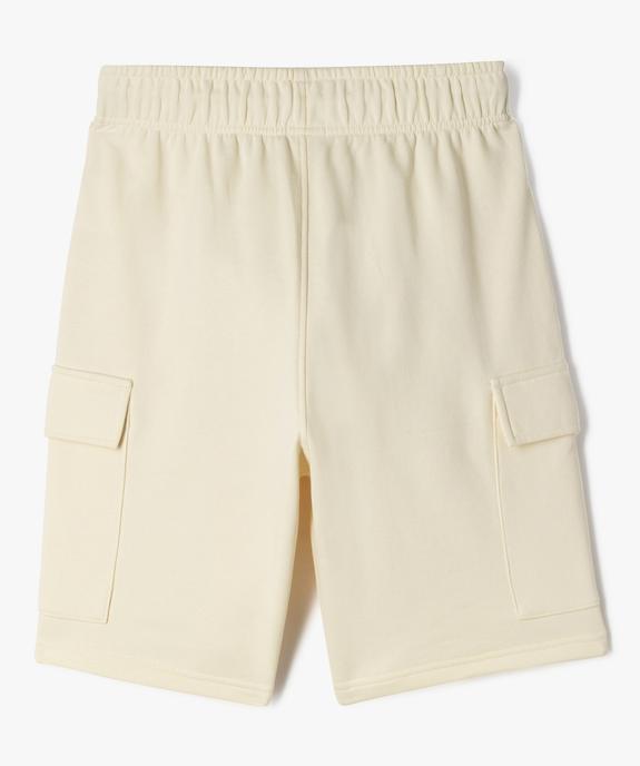 Bermuda cargo en maille à taille élastiquée garçon vue4 - GEMO (JUNIOR) - GEMO