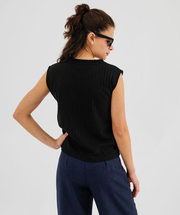 Débardeur en maille ajourée et pailletée femme vue3 - GEMO(FEMME PAP) - GEMO