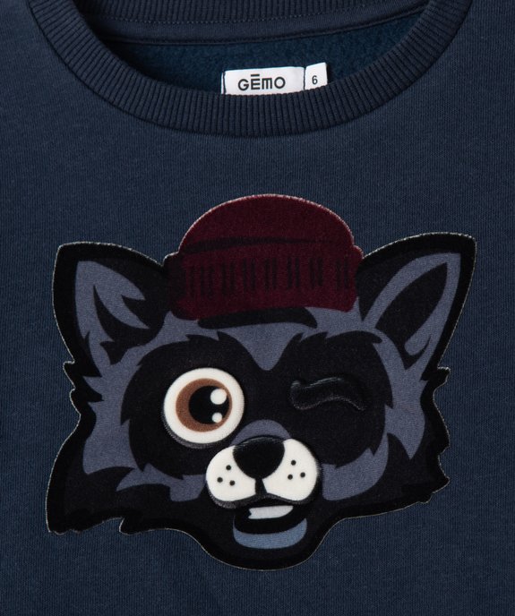 Sweat avec motif en relief garçon vue3 - GEMO (ENFANT) - GEMO