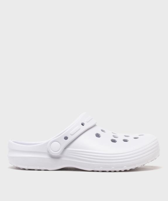Sabots souples perforés unis femme vue1 - GEMO (PLAGE) - GEMO