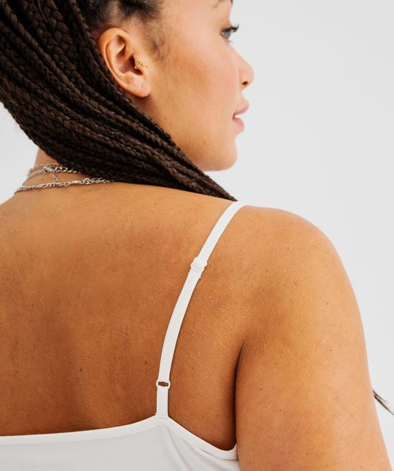 Débardeur à fines bretelles en coton stretch femme grande taille vue7 - GEMO 4G GT - GEMO