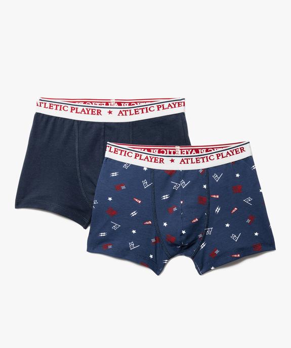 Boxers en coton stretch motif drapeau américain (lot de 2) garçon vue1 - GEMO 4G GARCON - GEMO