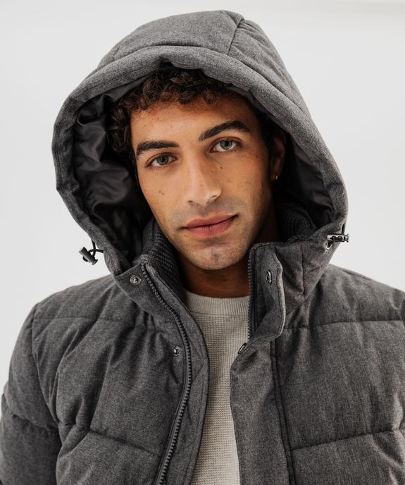 Parka matelassée et déperlante à capuche et col montant homme vue5 - GEMO 4G HOMME - GEMO