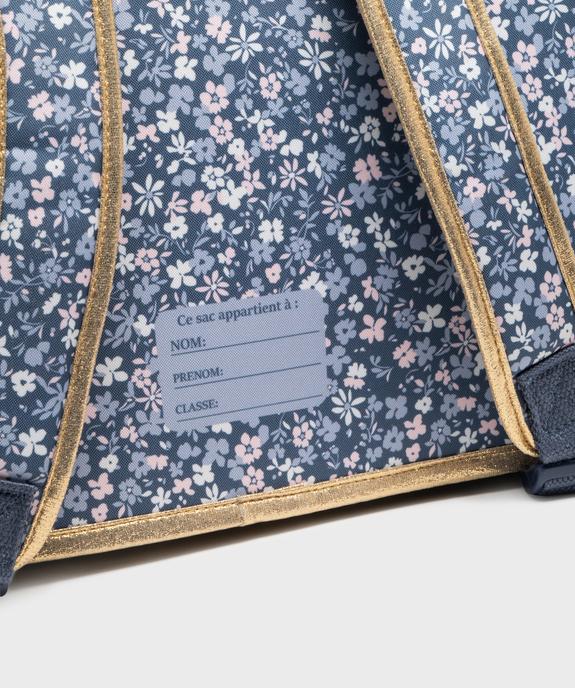 Cartable à motifs fleuris fille vue3 - GEMO (ACCESS) - GEMO
