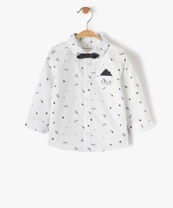 Chemise Bebe Garcon Avec Nœud Papillon Lulucastagnette Gemo