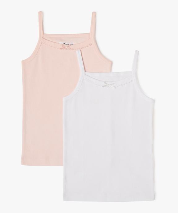 Débardeurs en coton fille (lot de 2) vue1 - GEMO 4G FILLE - GEMO
