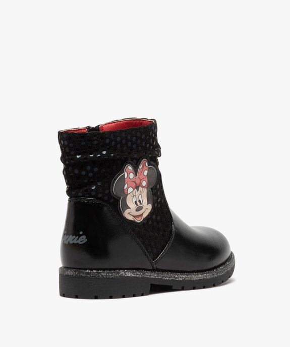 Boots fille à semelle crantée et finitions pailletées - Minnie  vue5 - MINNIE - GEMO