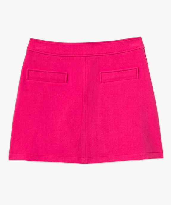 Jupe femme courte avec fausses poches sur l’avant vue4 - GEMO(FEMME PAP) - GEMO