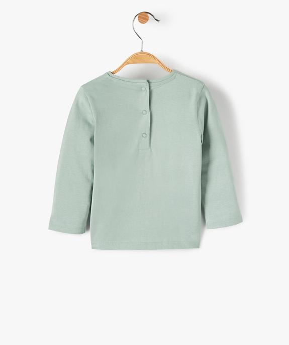 Tee-shirt bébé fille à manches longues avec motif licorne vue3 - GEMO 4G BEBE - GEMO